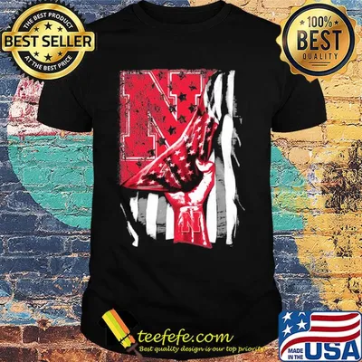 Nebraska cornhuskers american flag independence day father's day shirt