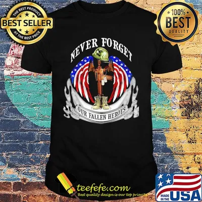 Never forget our fallen heroes American flag veteran Independence Day shirt