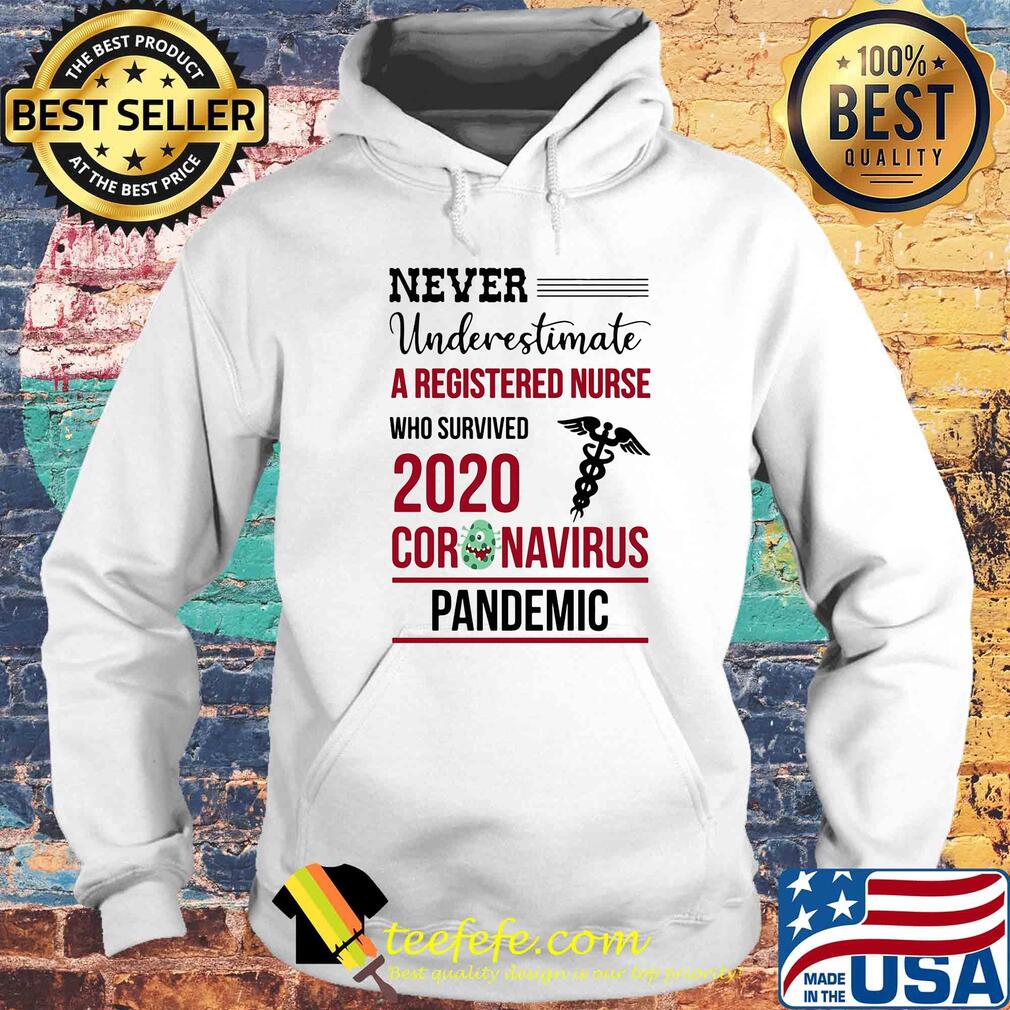 Never underestimate a registered nurse who survived 2020 coronavirus pandemic s Hoodie Never underestimate a registered nurse who survived 2020 coronavirus pandemic s Hoodie