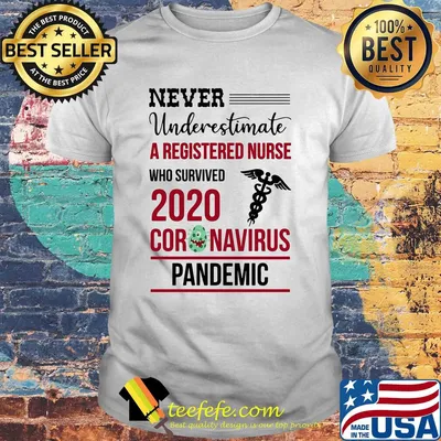 Never underestimate a registered nurse who survived 2020 coronavirus pandemic shirt