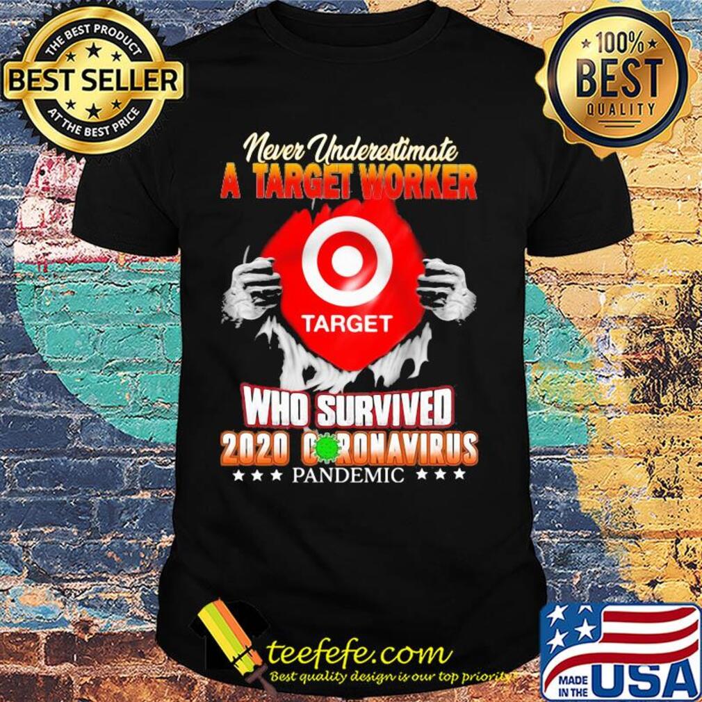 Never underestimate a target worker who survived 2020 coronavirus pandemic shirt