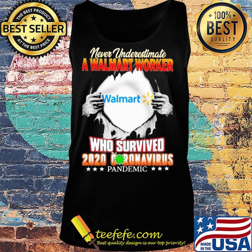 Never underestimate a walmart worker who survived 2020 coronavirus pandemic stars s Tank top Never underestimate a walmart worker who survived 2020 coronavirus pandemic stars s Tank top