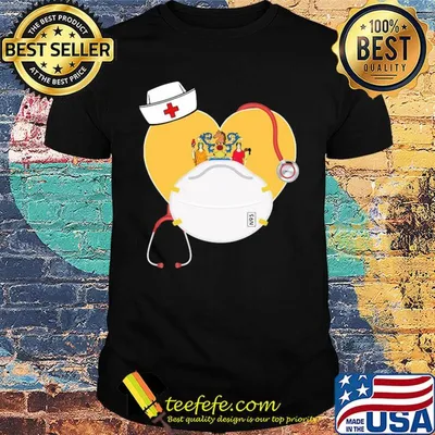 New Jersey nurse N95 heart mask shirt