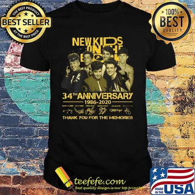 New Kids on the block 34th anniversary 1986 2020 signature shirt