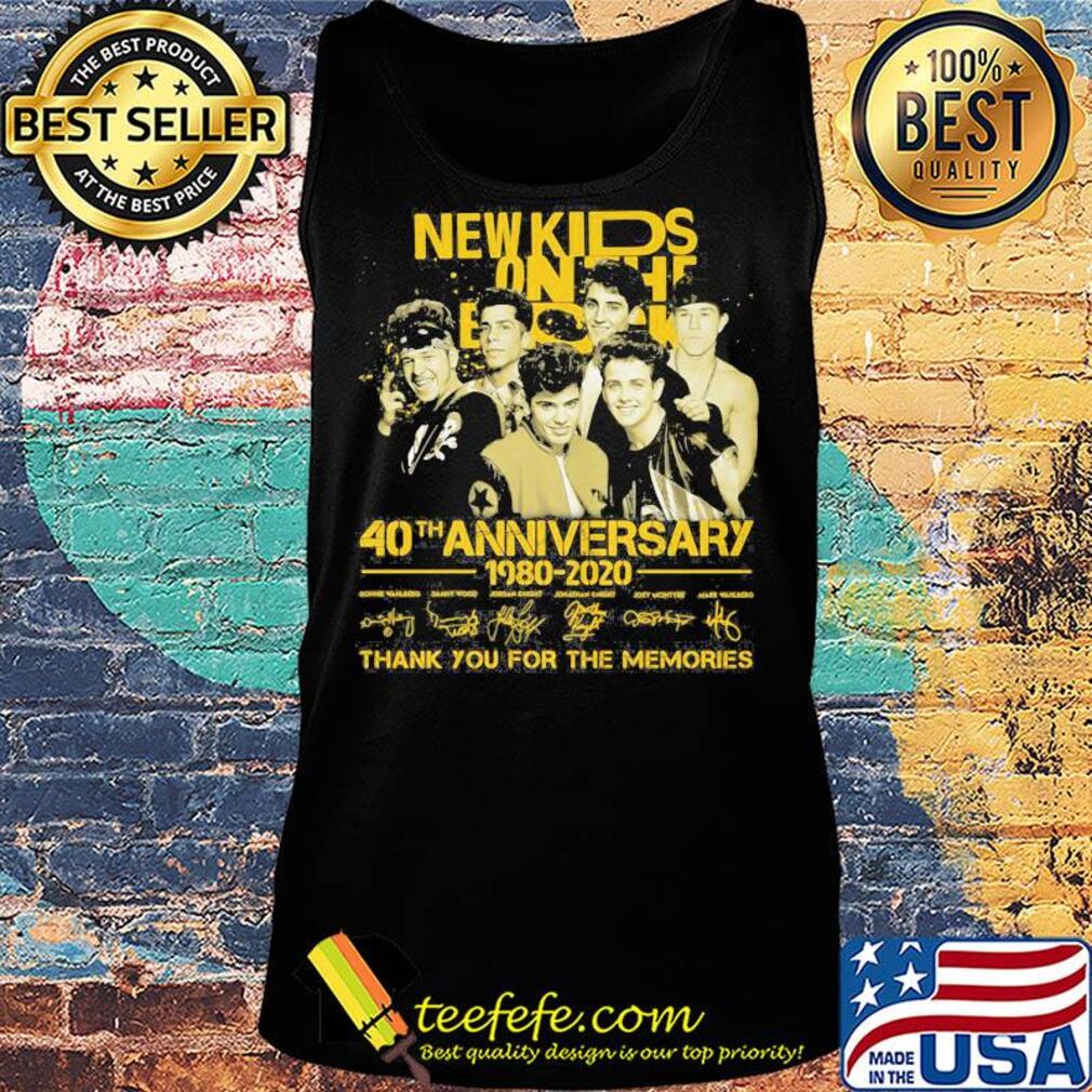 New Kids on the Block 40th anniversary 1980-2020 signature s Tank top New Kids on the Block 40th anniversary 1980-2020 signature s Tank top