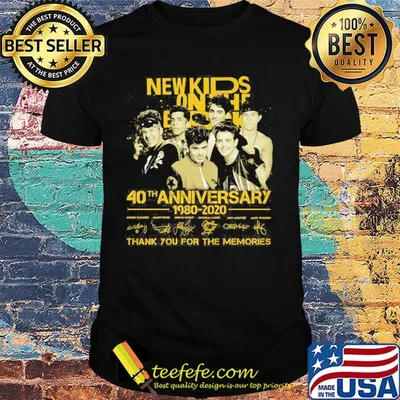 New Kids on the Block 40th anniversary 1980-2020 signature shirt