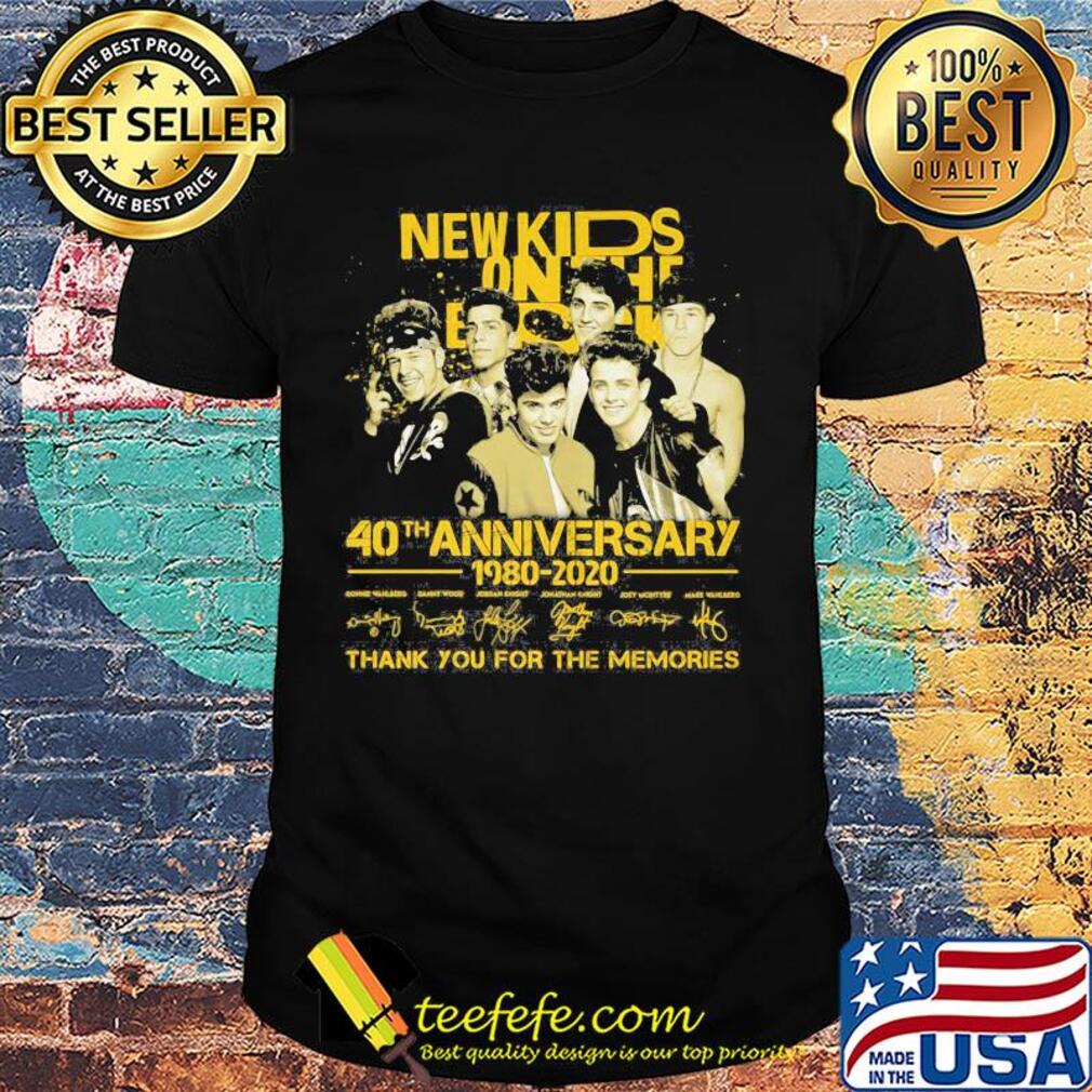 New Kids on the Block 40th anniversary 1980-2020 signature shirt New Kids on the Block 40th anniversary 1980-2020 signature shirt