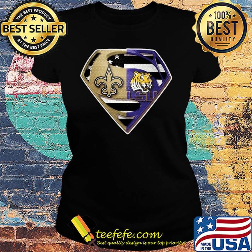 New orleans saints vs lsu tigers diamond american flag s Ladies tee New orleans saints vs lsu tigers diamond american flag s Ladies tee