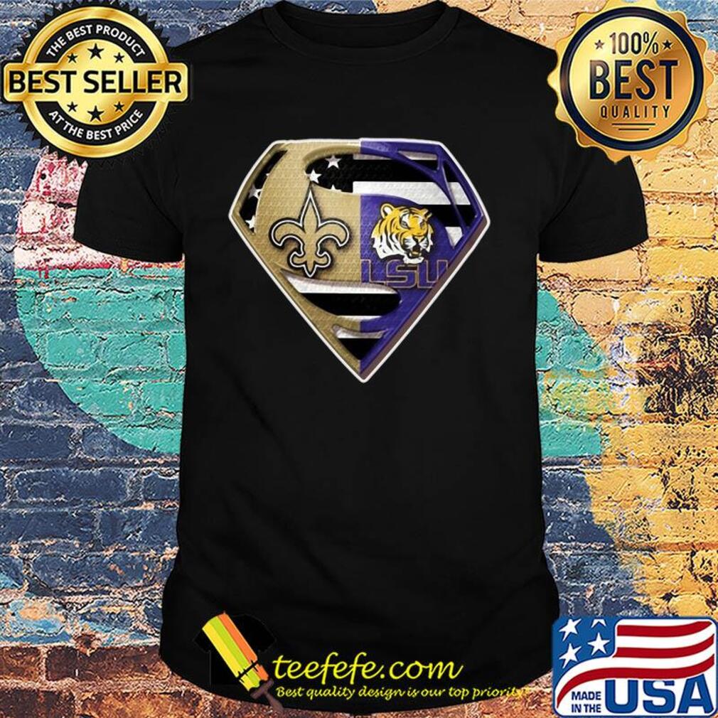 New orleans saints vs lsu tigers diamond american flag shirt New orleans saints vs lsu tigers diamond american flag shirt