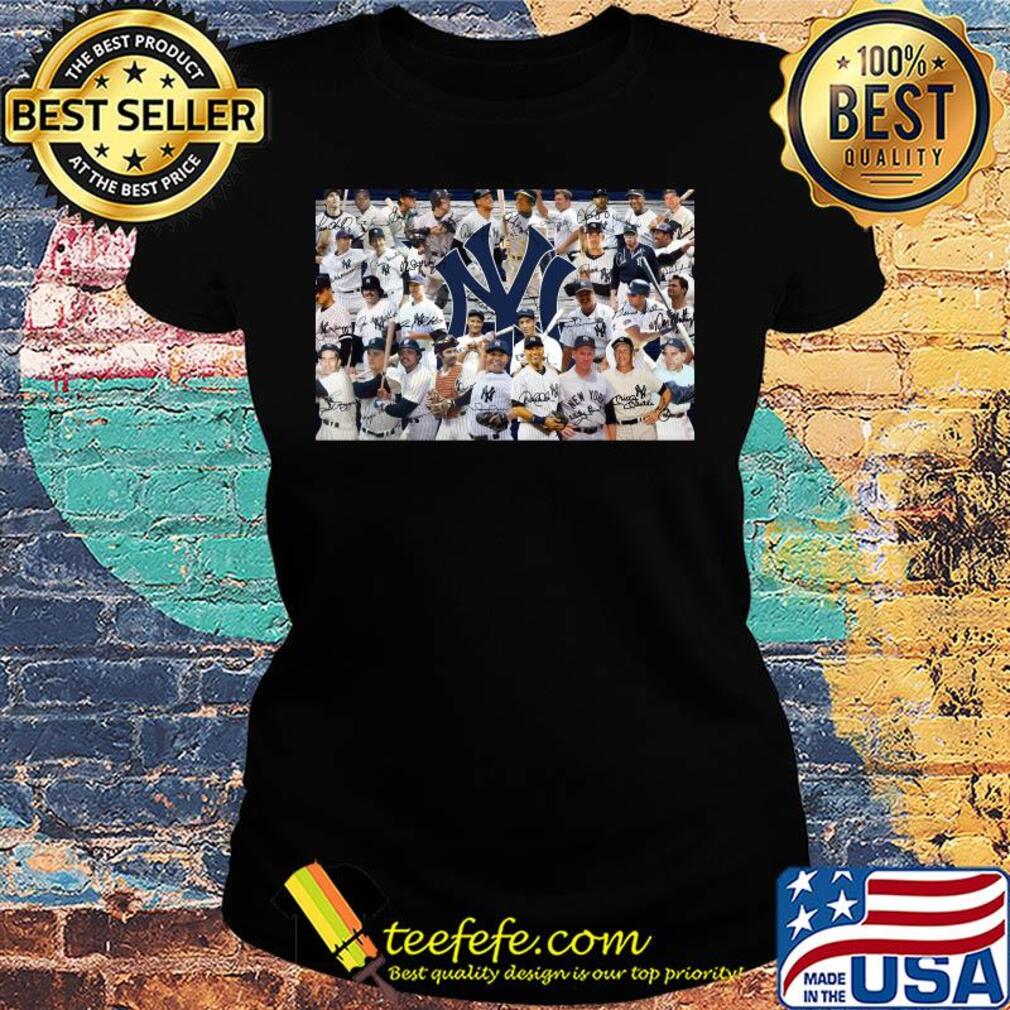 New york yankees baseball team players signatures s Ladies tee New york yankees baseball team players signatures s Ladies tee