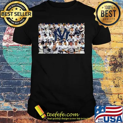 New york yankees baseball team players signatures shirt