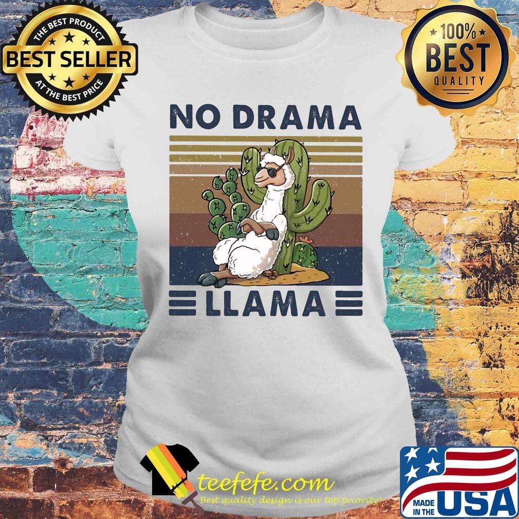 No drama llama cactus vintage s Laides tee No drama llama cactus vintage s Laides tee