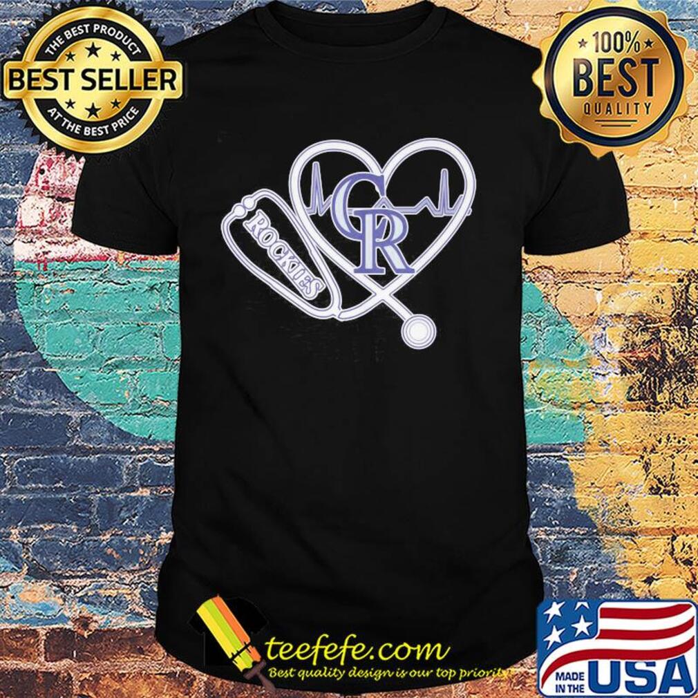 Nurse colorado rockies stethoscope heartbeat shirt Nurse colorado rockies stethoscope heartbeat shirt