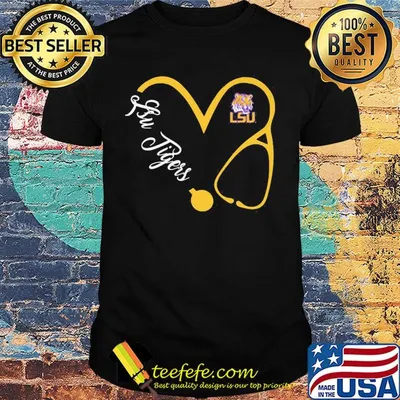 Nurse lsu tigers stethoscope shirt
