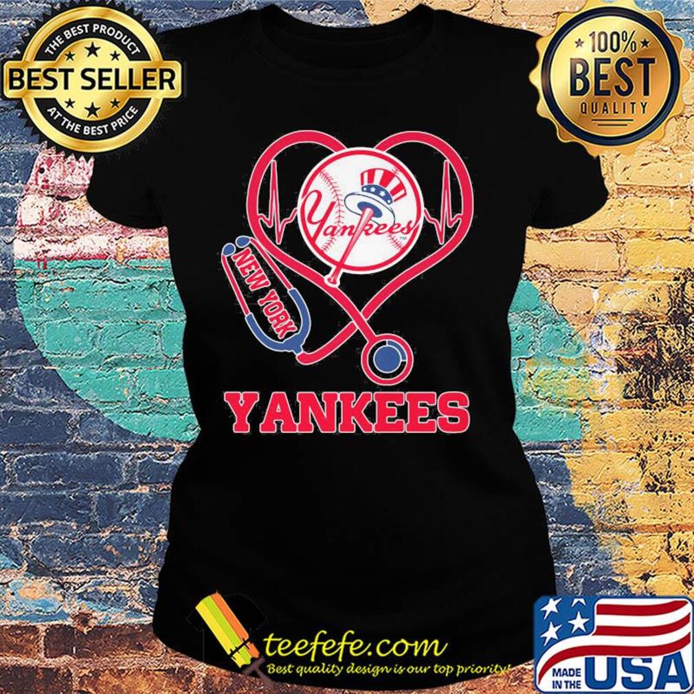 Nurse new york yankees stethoscope heartbeat s Ladies tee Nurse new york yankees stethoscope heartbeat s Ladies tee