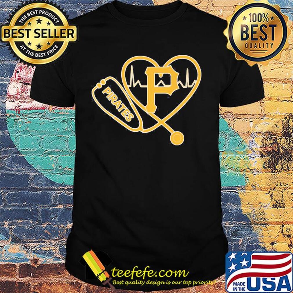 Nurse Pittsburgh pirates stethoscope heartbeat shirt Nurse Pittsburgh pirates stethoscope heartbeat shirt