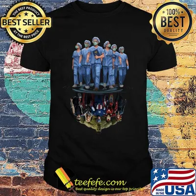 Nurse shadow superhero Marvel reflections in the Mirror water shirt