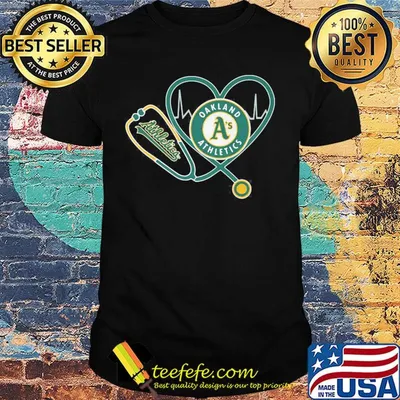 Oakland Athletics nurse heart shirt