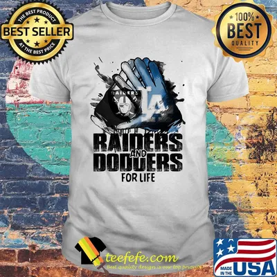 Oakland Raiders and los angeles dodgers for life art shirt