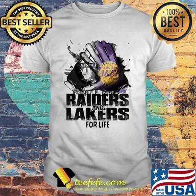 Oakland Raiders and los angeles lakers for life art shirt