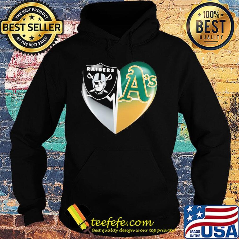 Oakland raiders and oakland athletics heart heartbeat s Hoodie Oakland raiders and oakland athletics heart heartbeat s Hoodie
