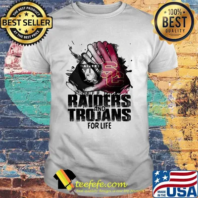 Oakland raiders and southern california trojans for life art shirt