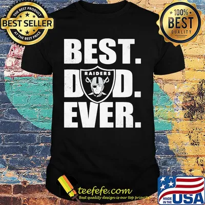 Oakland raiders logo best dad ever happy father's day shirt