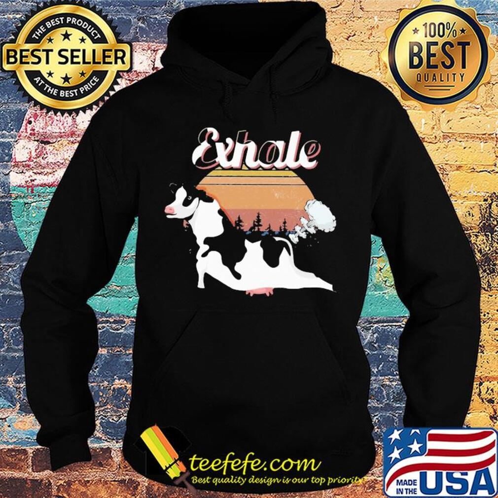 Official Cow exhale vintage s Hoodie Official Cow exhale vintage s Hoodie