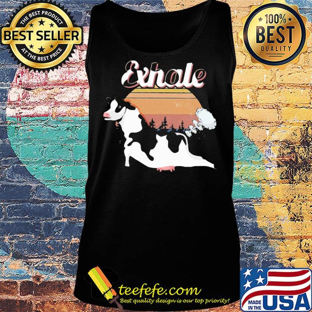 Official Cow exhale vintage s Tank top Official Cow exhale vintage s Tank top