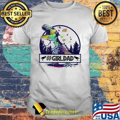 Official dinosaur girl dad shirt