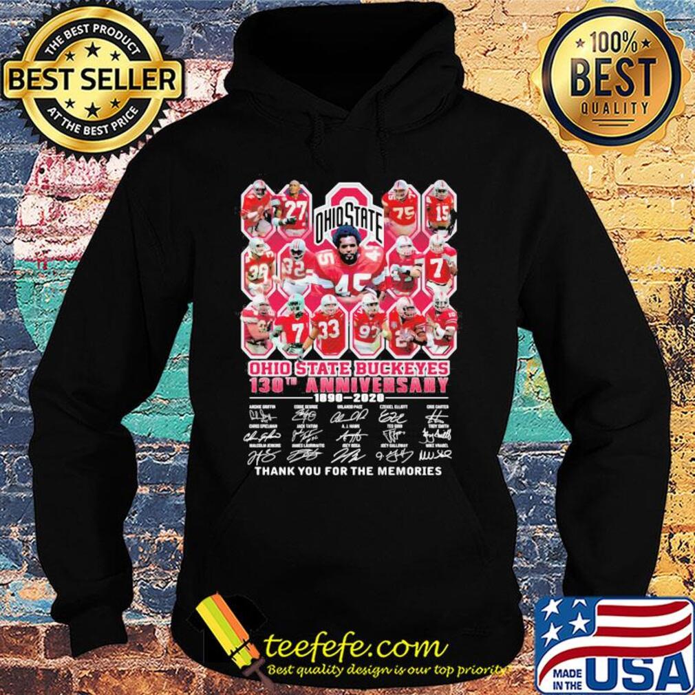 Ohio state buckeyes 130th anniversary 1890 2020 thank you for the memories signatures s Hoodie Ohio state buckeyes 130th anniversary 1890 2020 thank you for the memories signatures s Hoodie