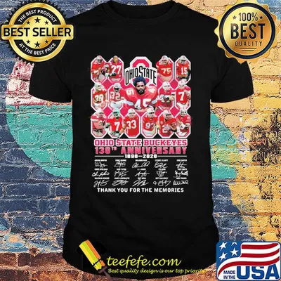 Ohio state buckeyes 130th anniversary 1890 2020 thank you for the memories signatures shirt