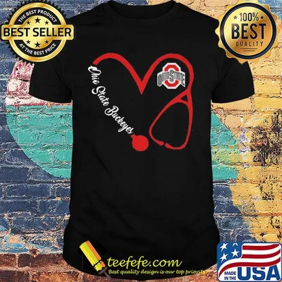 Ohio state buckeyes football stethoscope heart shirt