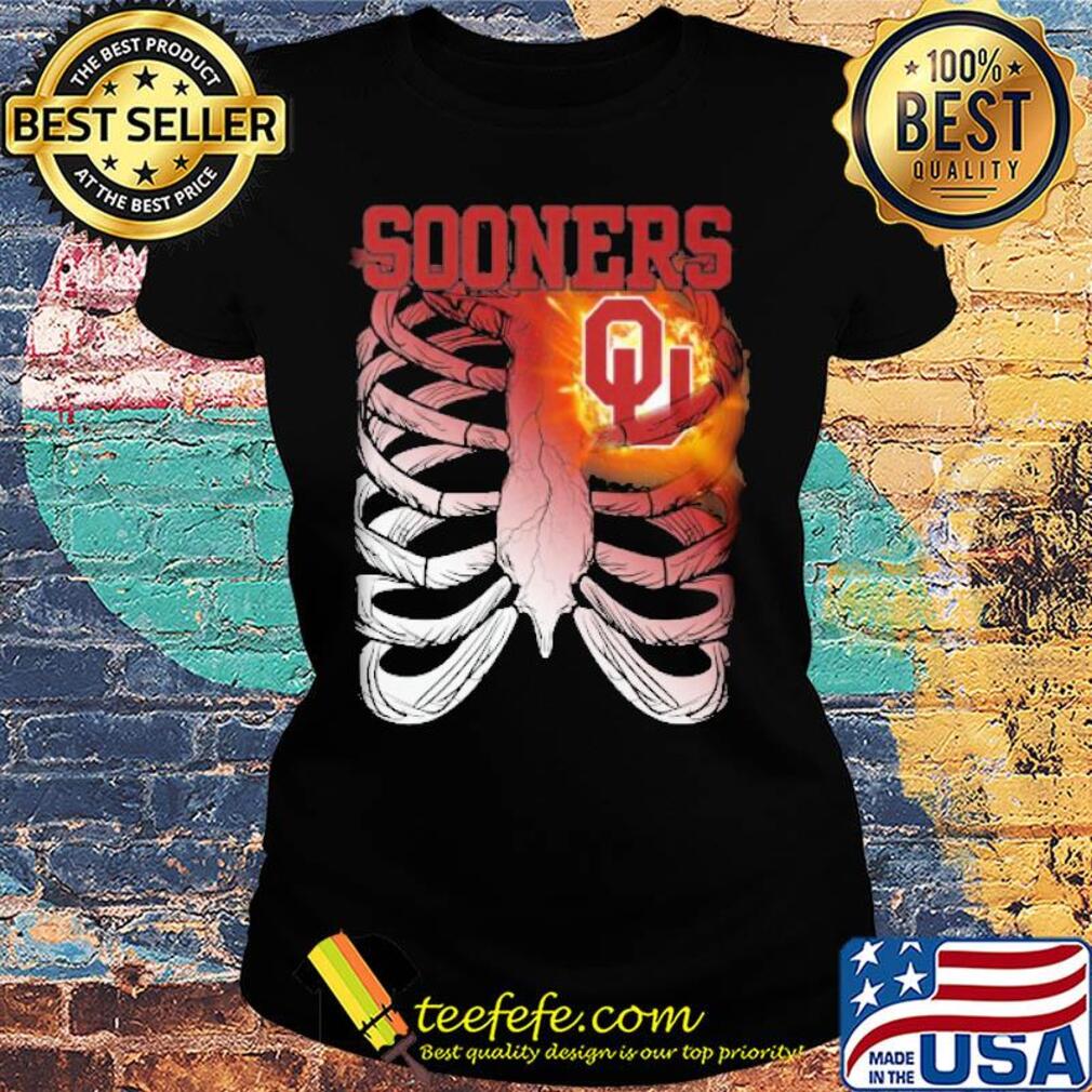 Oklahoma Sooners Bone heart s Ladies tee Oklahoma Sooners Bone heart s Ladies tee