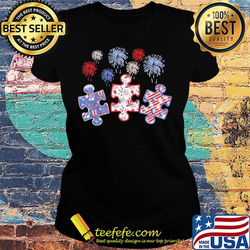 Patriotic autism firework american flag independence day s Ladies tee Patriotic autism firework american flag independence day s Ladies tee