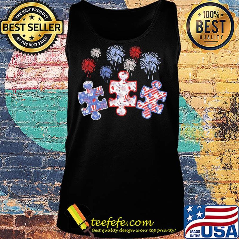 Patriotic autism firework american flag independence day s Tank top Patriotic autism firework american flag independence day s Tank top
