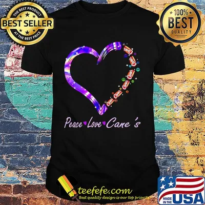 Peace love raising cane's chicken fingers heart shirt