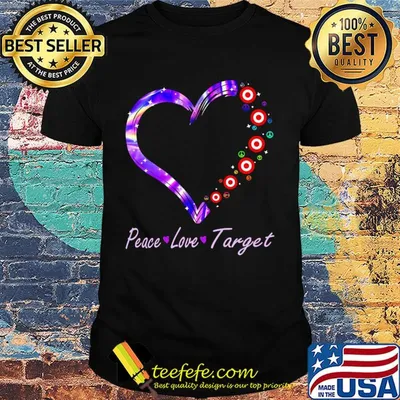 Peace love target heart shirt