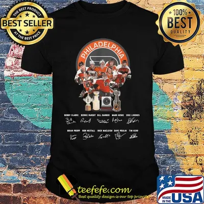 Philadelphia flyers hockey team players signatures shirt