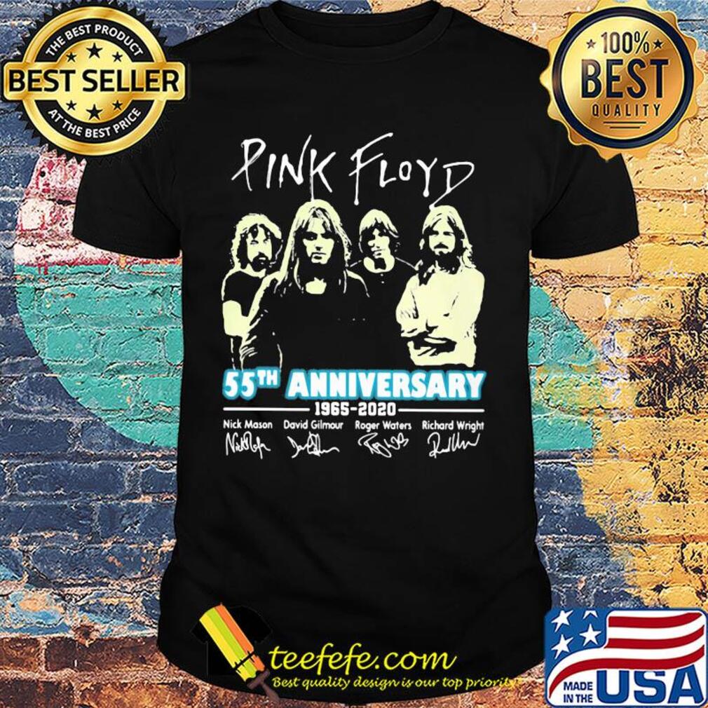 Pink floyd band 55th anniversary 1965 2020 signatures shirt