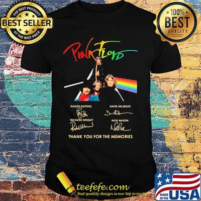 Pink floyd thank you for the memories signatures shirt