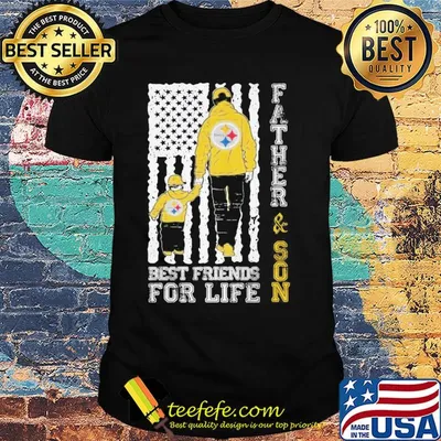 Pittsburgh steelers father and son best friends for life american flag happy father's day shirt