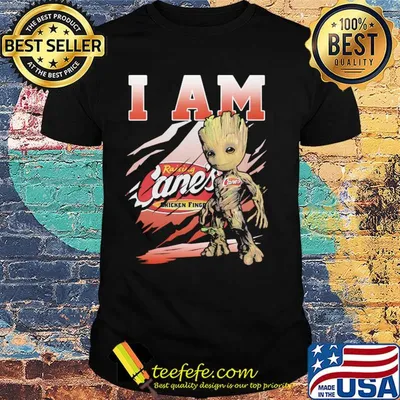 Raising cane’s chicken fingers I am baby groot shirt