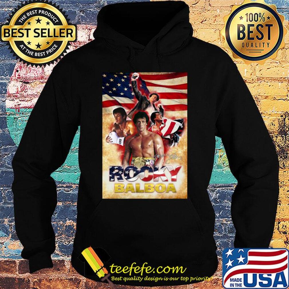 Rocky balboa american flag independence day signatures s Hoodie Rocky balboa american flag independence day signatures s Hoodie