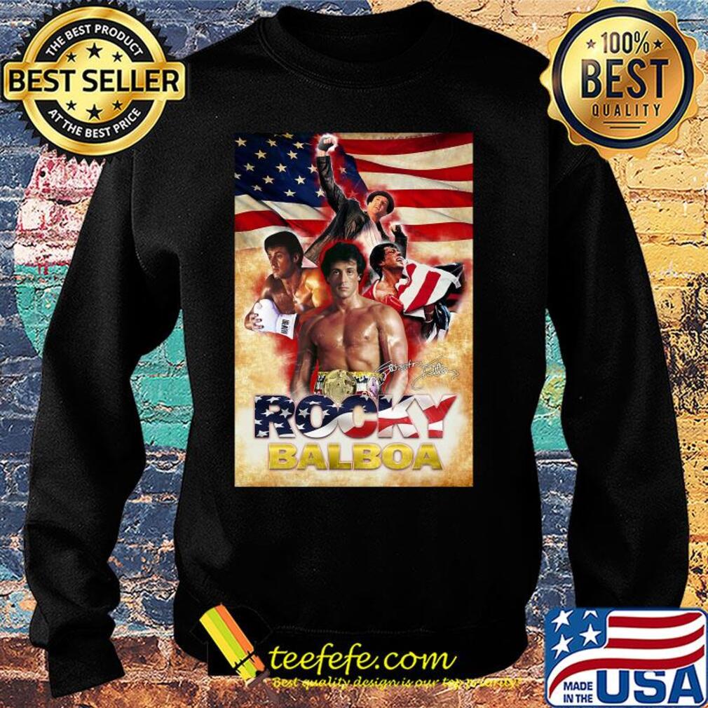 Rocky balboa american flag independence day signatures s Sweater Rocky balboa american flag independence day signatures s Sweater