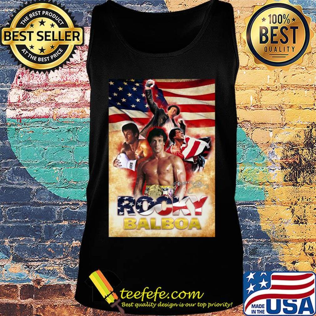 Rocky balboa american flag independence day signatures s Tank top Rocky balboa american flag independence day signatures s Tank top