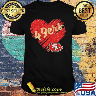 San Francisco 49ers NFL heart shirt