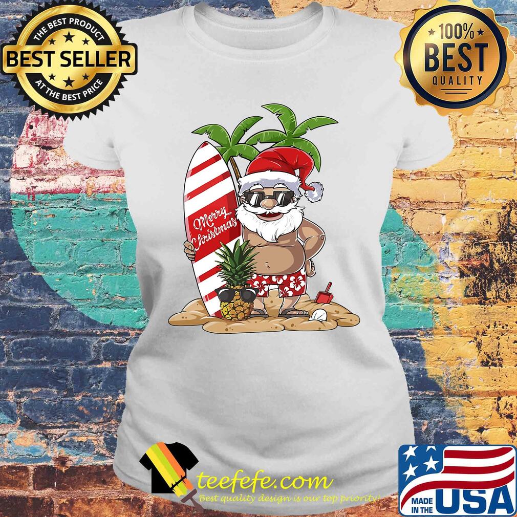 Santa Claus Hawaiian Surfing s Laides tee Santa Claus Hawaiian Surfing s Laides tee