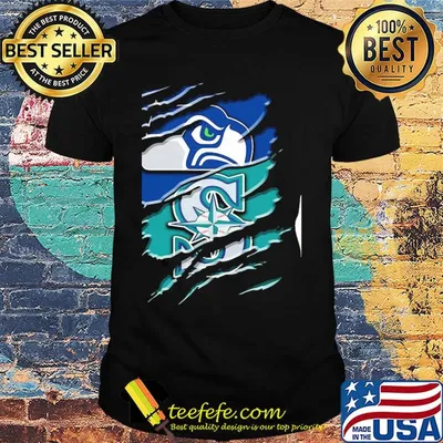 Seattle seahawks and seattle mariners football shirt
