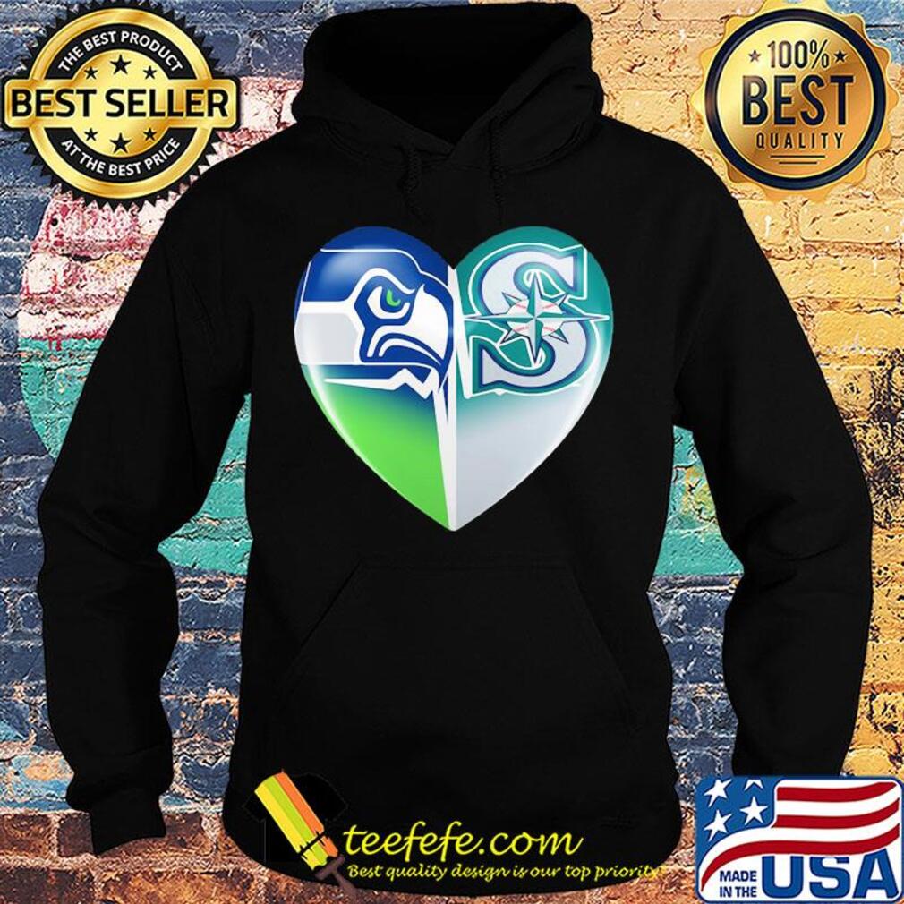 Seattle seahawks and seattle mariners heartbeat heart s Hoodie Seattle seahawks and seattle mariners heartbeat heart s Hoodie